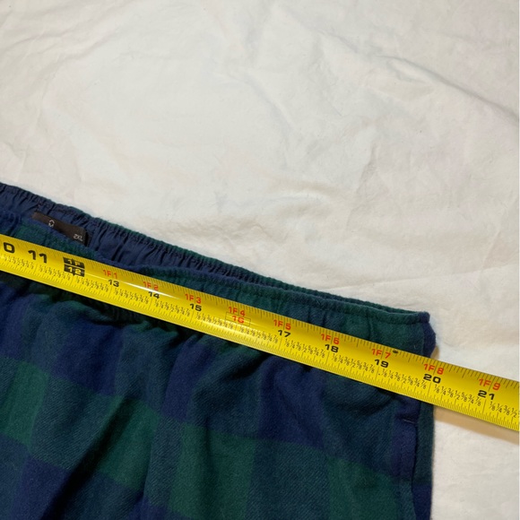 Royal Mount Flannel Pajamas Set Men’s 2XL Blue Green Checkered Button down top - Picture 10 of 14